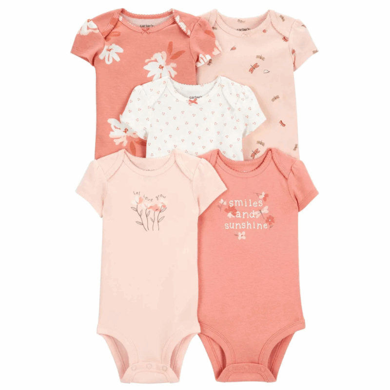 Kit Body Carters Bebês - Diversos Modelos - 5 Peças