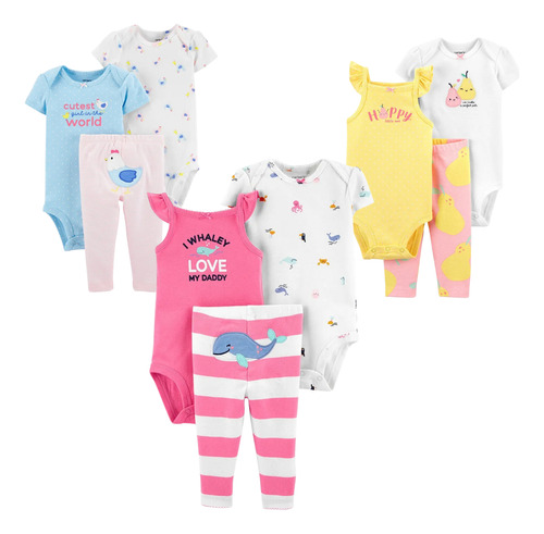 Carters Conjunto Original Trio Algodão Menina 3 Peças
