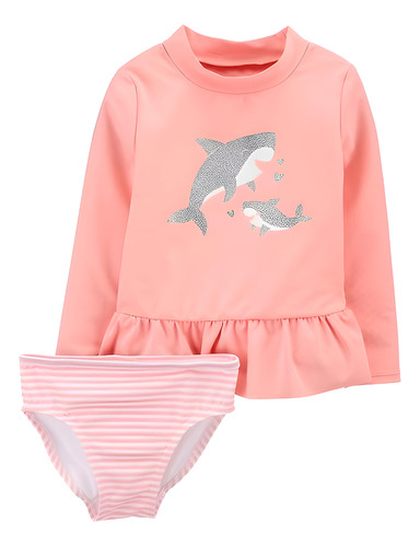 Conjunto Kit Carters Biquini Infantil Proteção Solar 2 Peças