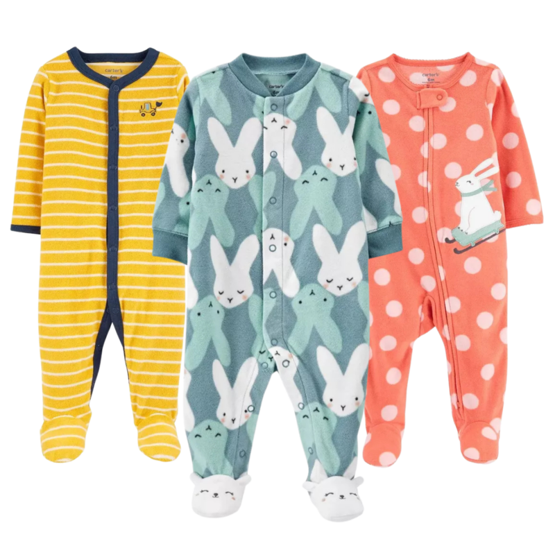 Pijama Macacão Carters Fleece Algodão Térmico Original