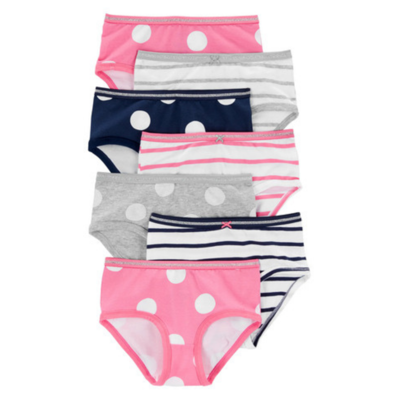 Kit Calcinhas Carters Original Algodão Infantil 7 Peças
